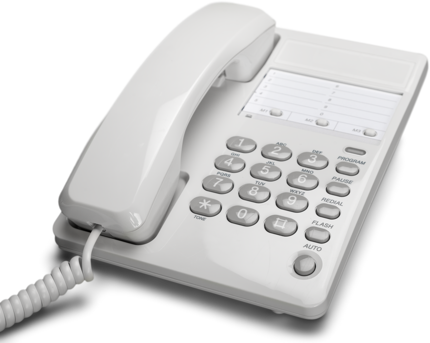 White Telephone Landline Device